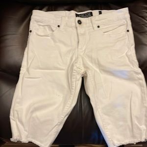 Rude white kind skinny shorts
